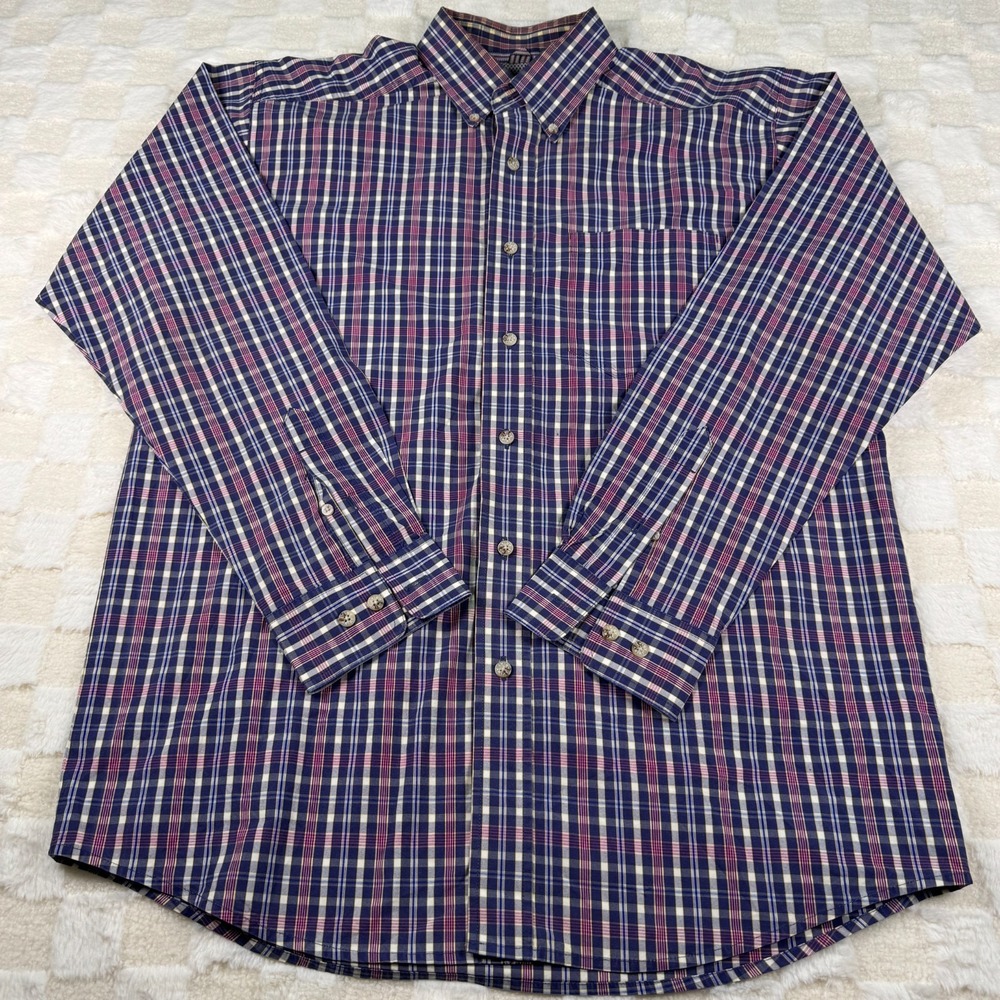 Ariat Men's Medium‎ Plaid Button Down Shirt with Underarm Vent Holes
